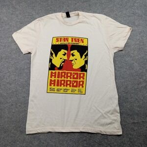 Star Trek Shirt Mens White Sci Fit Space Show Graphic Tee Mirror Spok Loot Crate